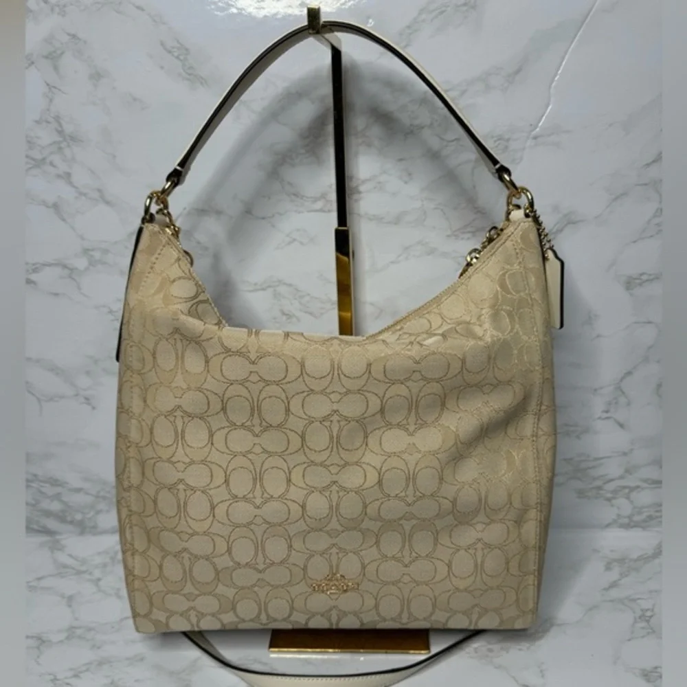 Coach Signature Celeste Convertible Hobo, Two Way Bag #F58327 NWT 2017